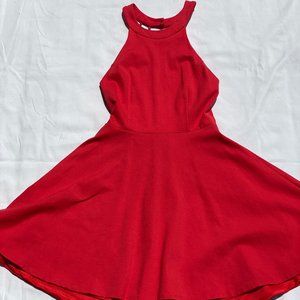 Lulu's Red Open Back Dress
